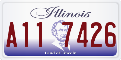 IL license plate A117426