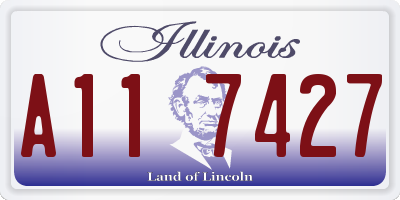 IL license plate A117427