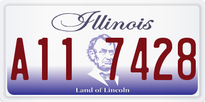 IL license plate A117428