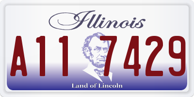 IL license plate A117429