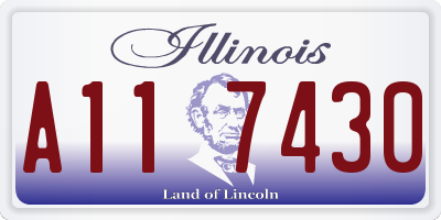 IL license plate A117430