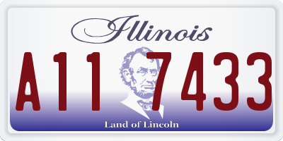 IL license plate A117433