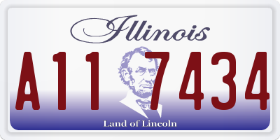 IL license plate A117434
