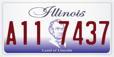 IL license plate A117437