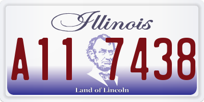IL license plate A117438
