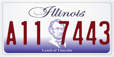 IL license plate A117443
