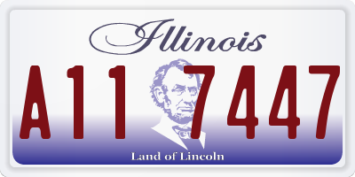 IL license plate A117447