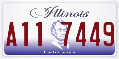 IL license plate A117449
