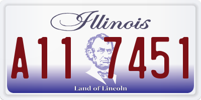 IL license plate A117451