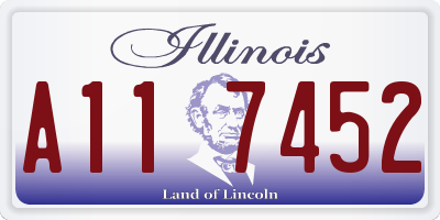 IL license plate A117452