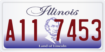 IL license plate A117453