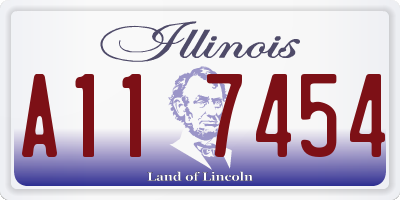 IL license plate A117454