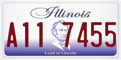 IL license plate A117455