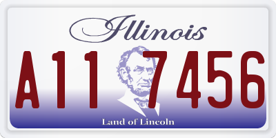 IL license plate A117456
