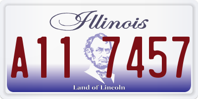 IL license plate A117457