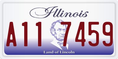 IL license plate A117459