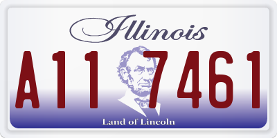 IL license plate A117461