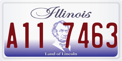 IL license plate A117463