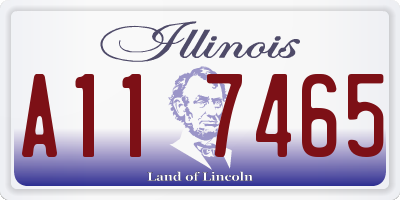 IL license plate A117465