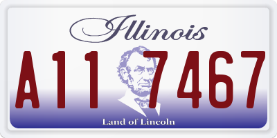 IL license plate A117467