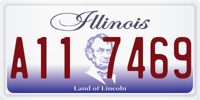 IL license plate A117469