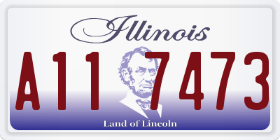 IL license plate A117473