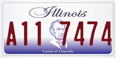 IL license plate A117474