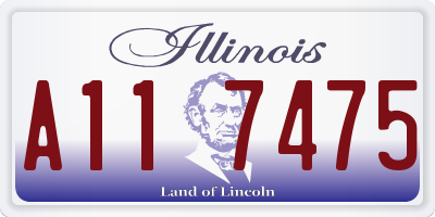 IL license plate A117475