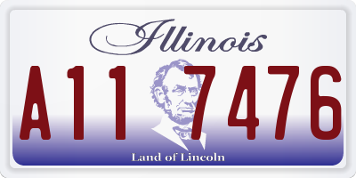 IL license plate A117476