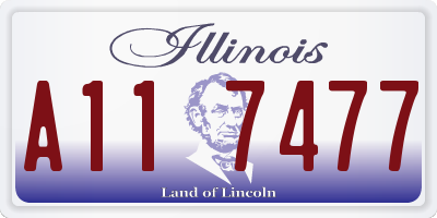 IL license plate A117477