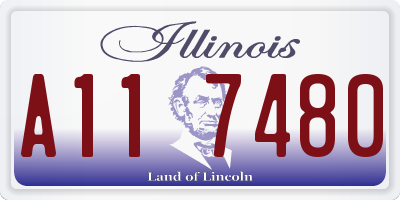 IL license plate A117480