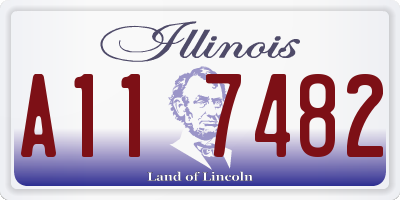 IL license plate A117482