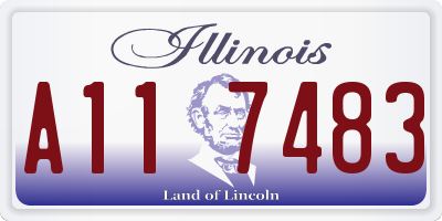IL license plate A117483