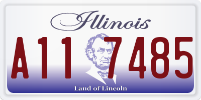 IL license plate A117485