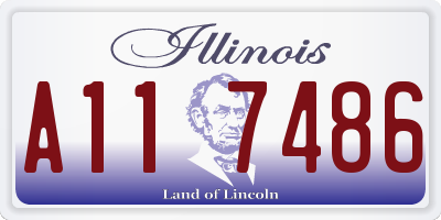 IL license plate A117486
