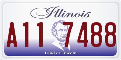 IL license plate A117488