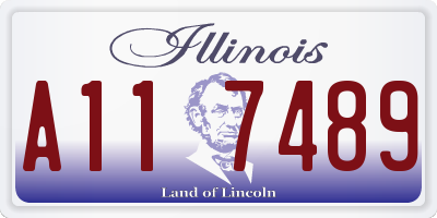 IL license plate A117489