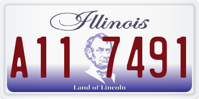 IL license plate A117491