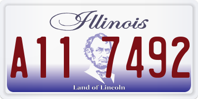 IL license plate A117492
