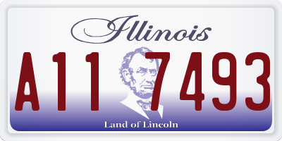 IL license plate A117493