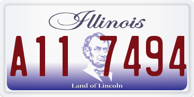 IL license plate A117494