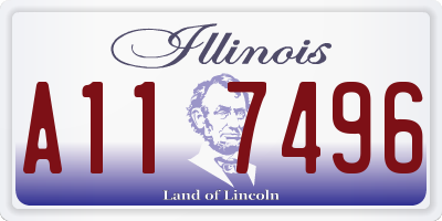 IL license plate A117496