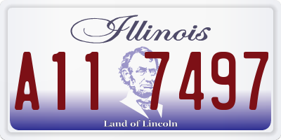 IL license plate A117497