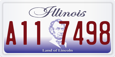 IL license plate A117498