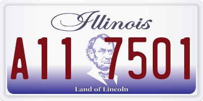 IL license plate A117501