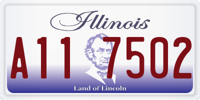 IL license plate A117502