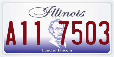 IL license plate A117503