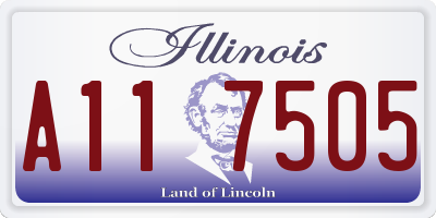 IL license plate A117505