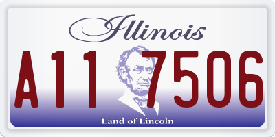 IL license plate A117506