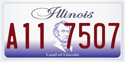 IL license plate A117507